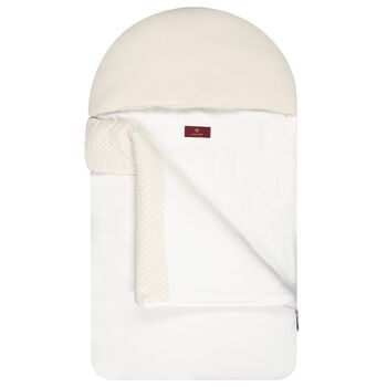 Ivory & Beige Teddy Bear Logo Baby Nest