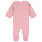 Baby Girls Beige & Pink Animals Babygrows ( 2-Pack ), 3, hi-res