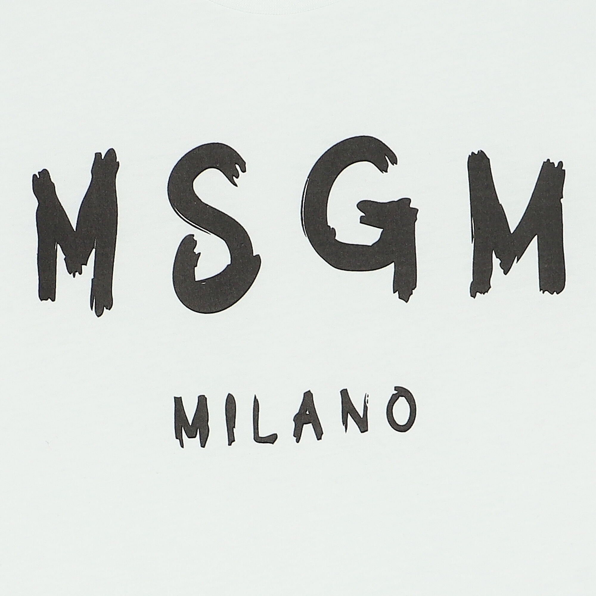 MSGM フリントハミュタショツ 3042MDB103217350 06 MSGM White & Black Logo T-Shirt | Junior Couture USA