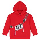 Girls Red Logo Bag Hooded Top, 1, hi-res
