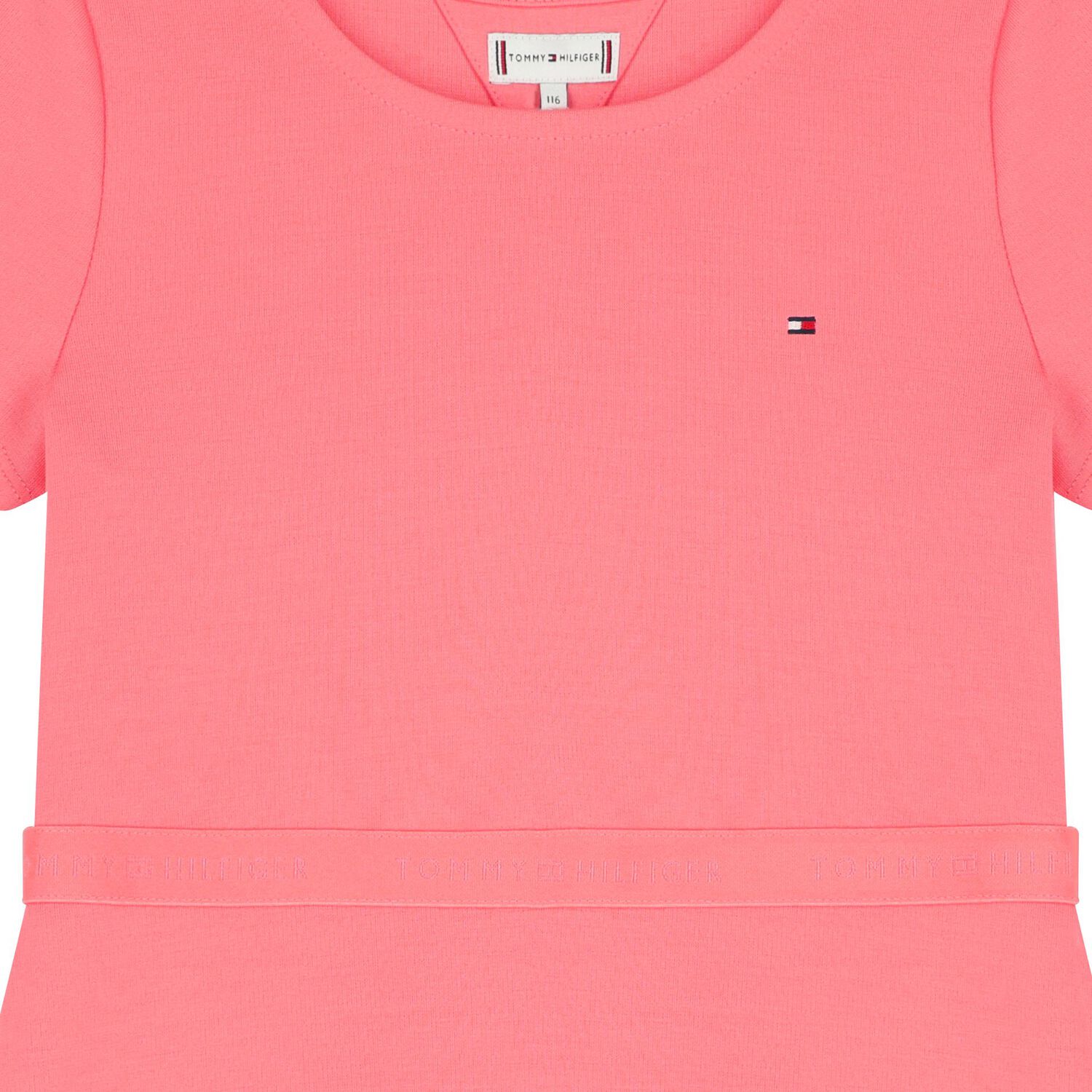 Girls Pink Logo Dress, 2, hi-res