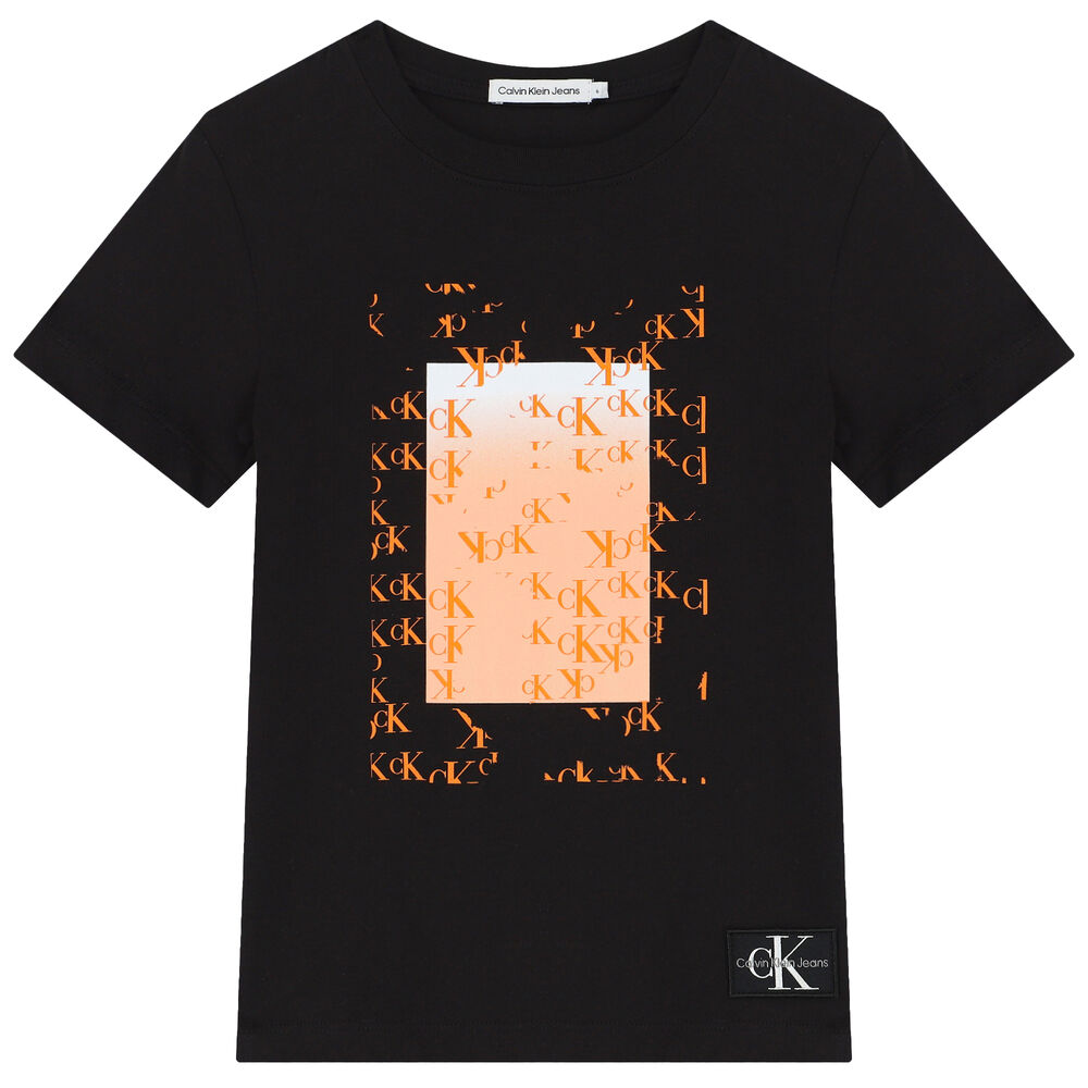 Calvin Klein Boys Black Logo USA | Couture T-Shirt Junior