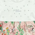 Baby Girls White & Floral Geo Map Dress, 1, hi-res