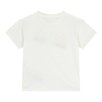 Baby Girls White Web Striped T-Shirt