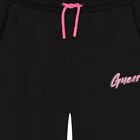 Girls Black Logo Trousers, 1, hi-res