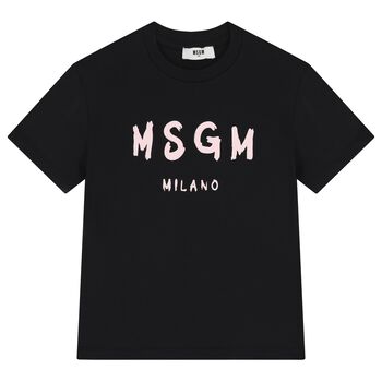 Girls Black Logo T-Shirt