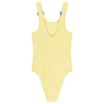 Girls Yellow Crinkle Swimsuit