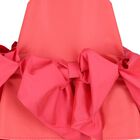 فستان بنات بفيونكة باللون الأحمر , 2, hi-res