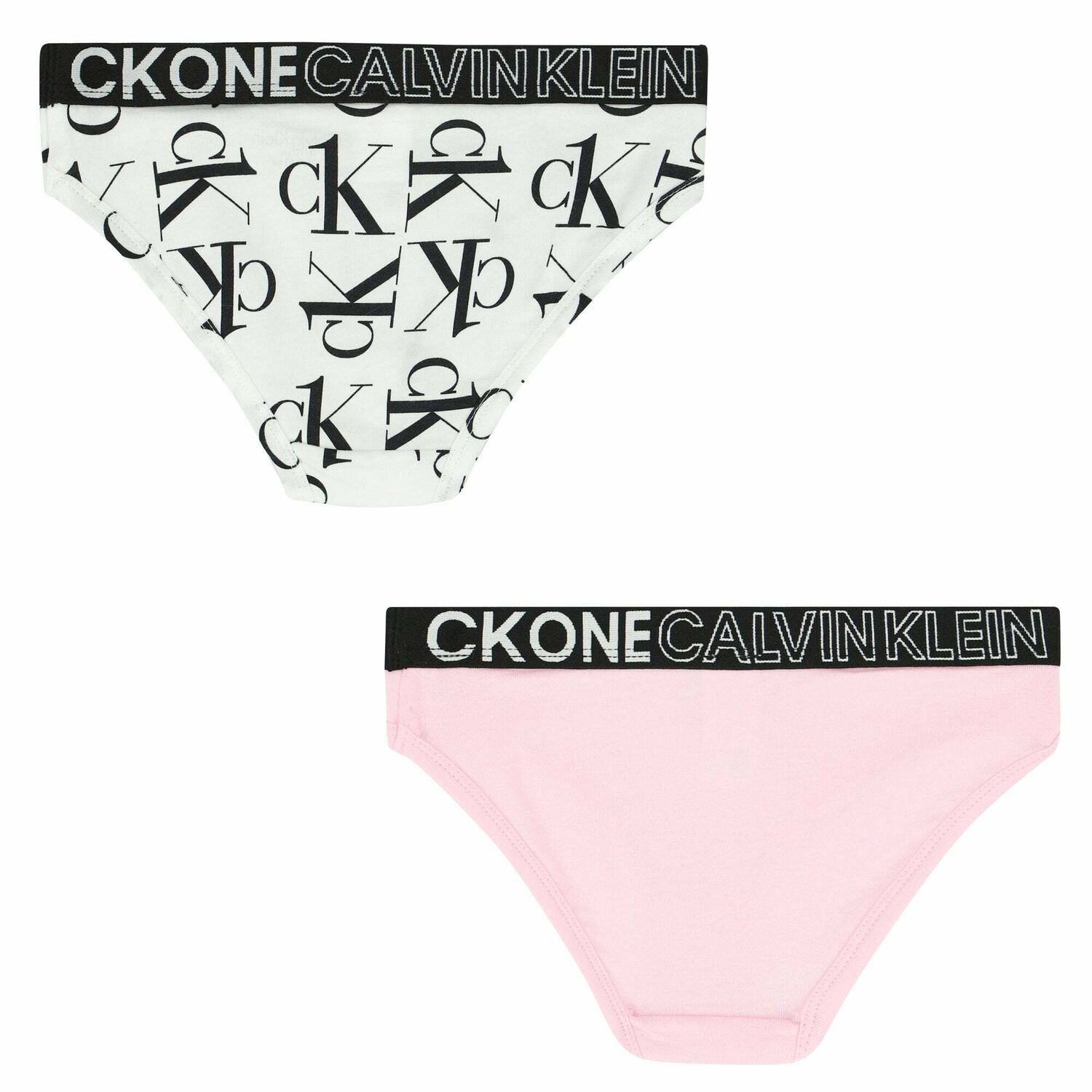 Girls White & Pink Bikini Brief (2 Pack), 3, hi-res image number null