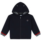 Younger Boys Red, Navy Blue & Grey 3 Piece Tracksuit, 1, hi-res