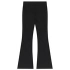 Girls Black Logo Trousers, 1, hi-res