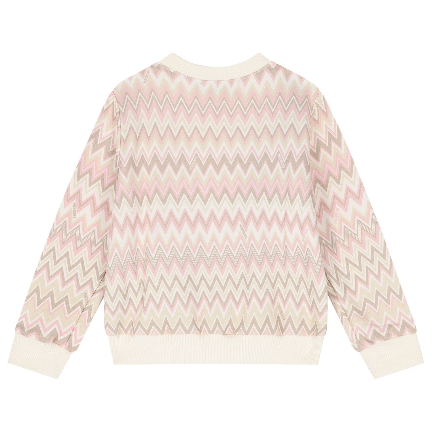 Girls Pink Logo Zig Zag Sweatshirt, 1, hi-res
