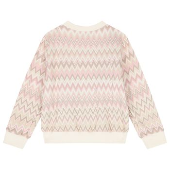 Girls Pink Logo Zig Zag Sweatshirt