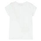 Girls White Logo Bag T-Shirt, 1, hi-res