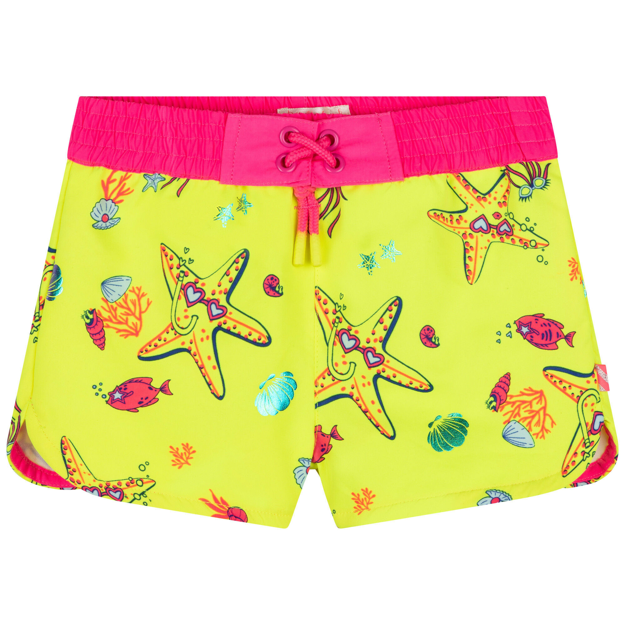 BILLIEBLUSH Girls Neon Yellow Swim Shorts Junior Couture
