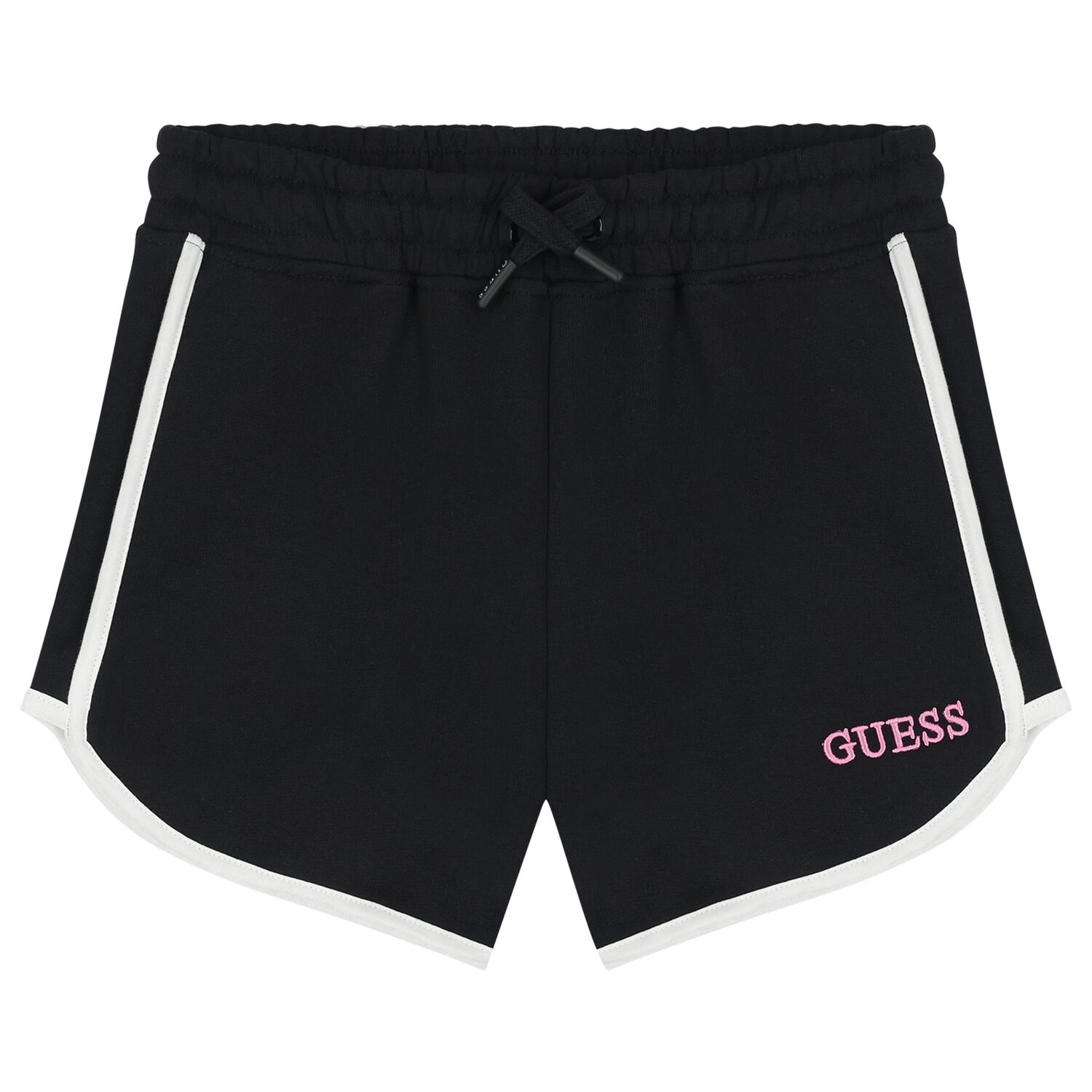 Girls Black Logo Shorts, 1, hi-res