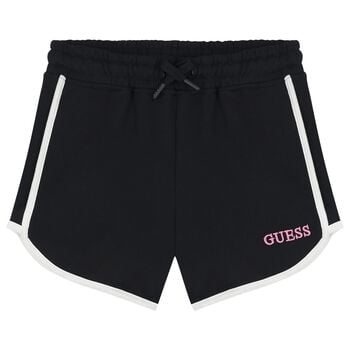 Girls Black Logo Shorts