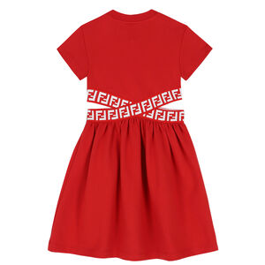 Girls Red Logo Dress