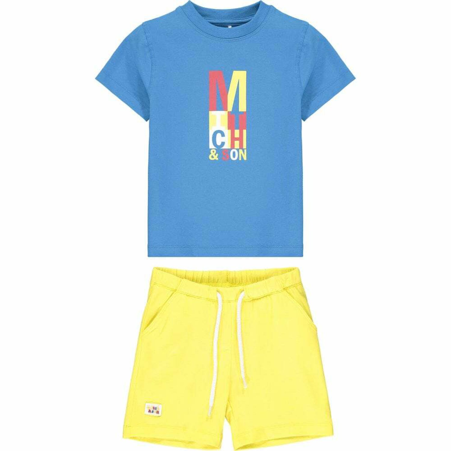 Mitch & Son Boys Blue & Yellow Shorts Sets