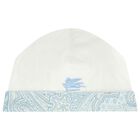 طقم هدايا ملابس اطفال مزين بنقشة بيزلي باللونين الابيض و الازرق للاولاد, 1, hi-res