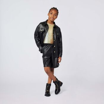 Girls Gold Sequins Top