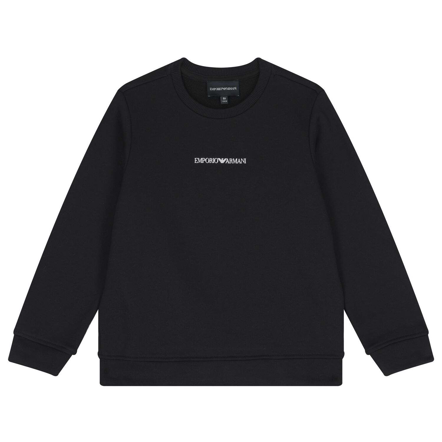 Boys Black Logo Swetatshirt, 1, hi-res