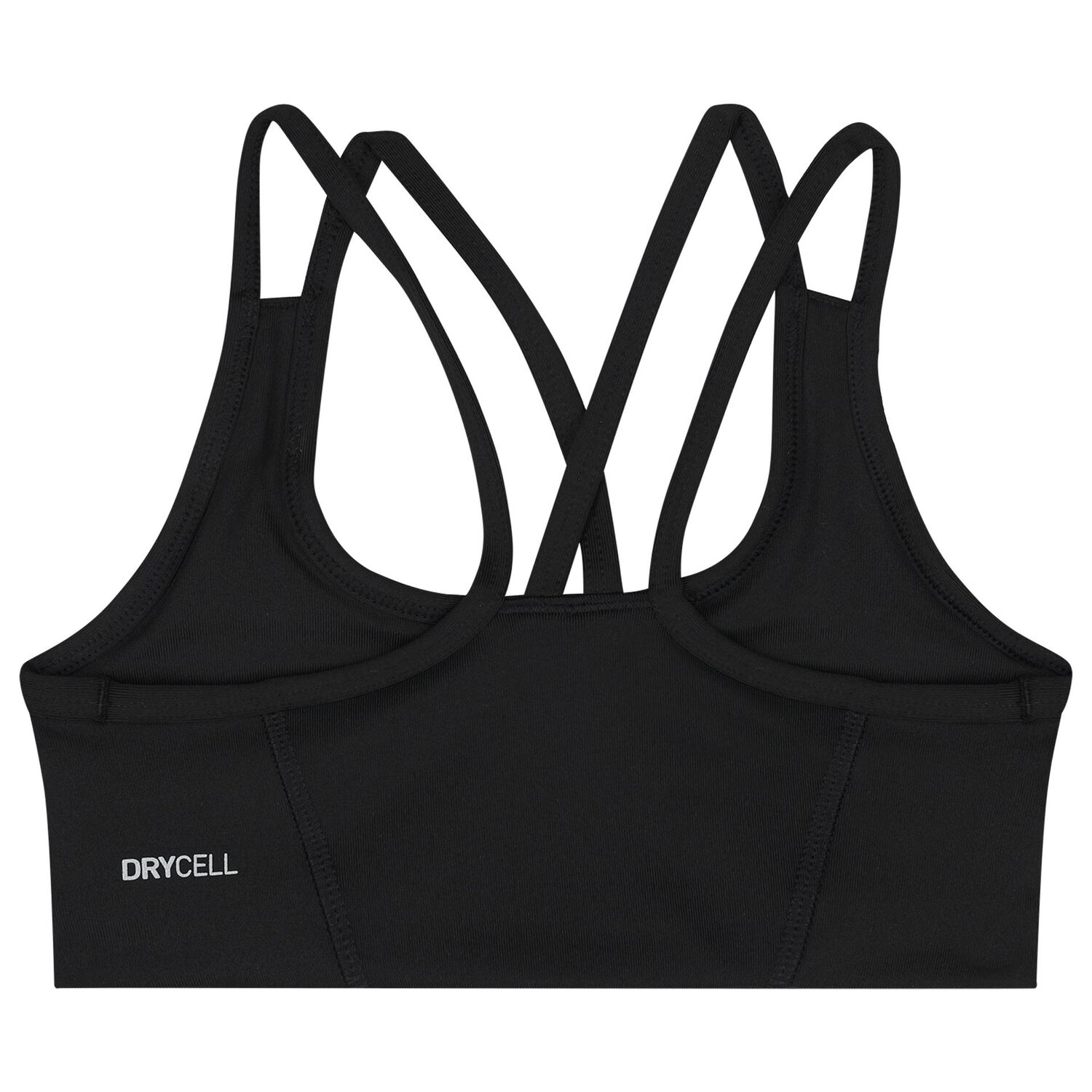 Girls Black Logo Sports Bra Top, 1, hi-res