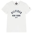 Boys White Logo T-Shirt, 3, hi-res