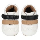 Baby Boys White Logo Pre Walker Shoes, 1, hi-res
