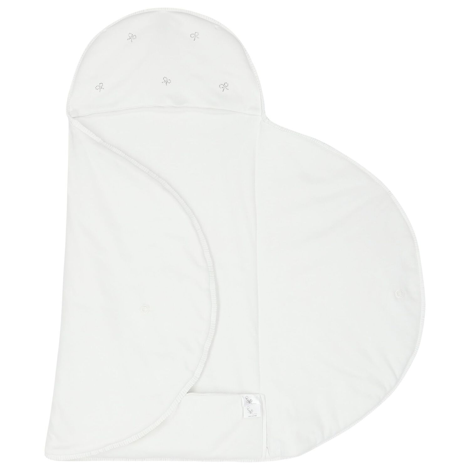 Baby Girls White Crystal Bow Nest, 1, hi-res image number null