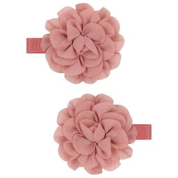 مشبك شعر باللون الوردي (قطعتين) 