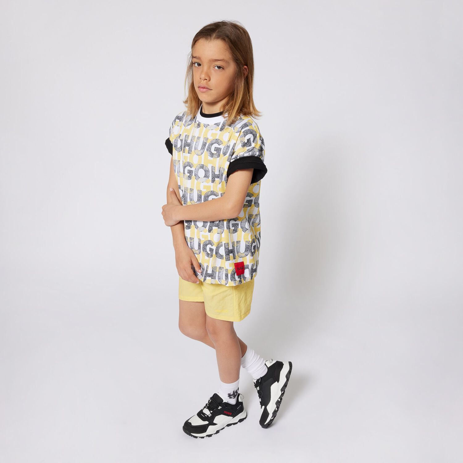 Boys White Monogram Logo T-Shirt, 2, hi-res image number null