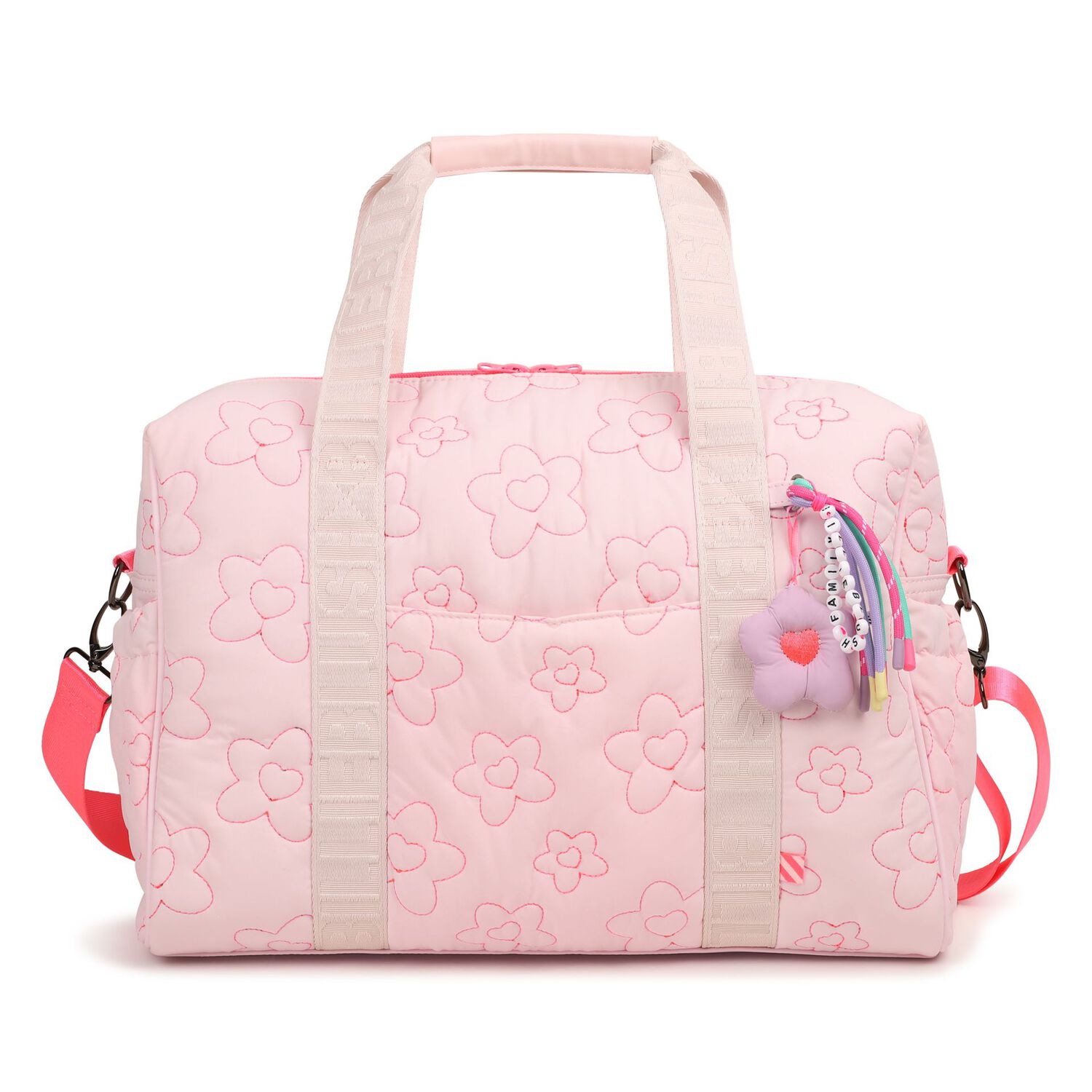 Pink Floral Baby Changing Bag ( 41cm ), 1, hi-res