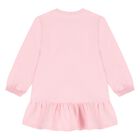 Younger Girls Pink Teddy Bear Logo Dress , 3, hi-res