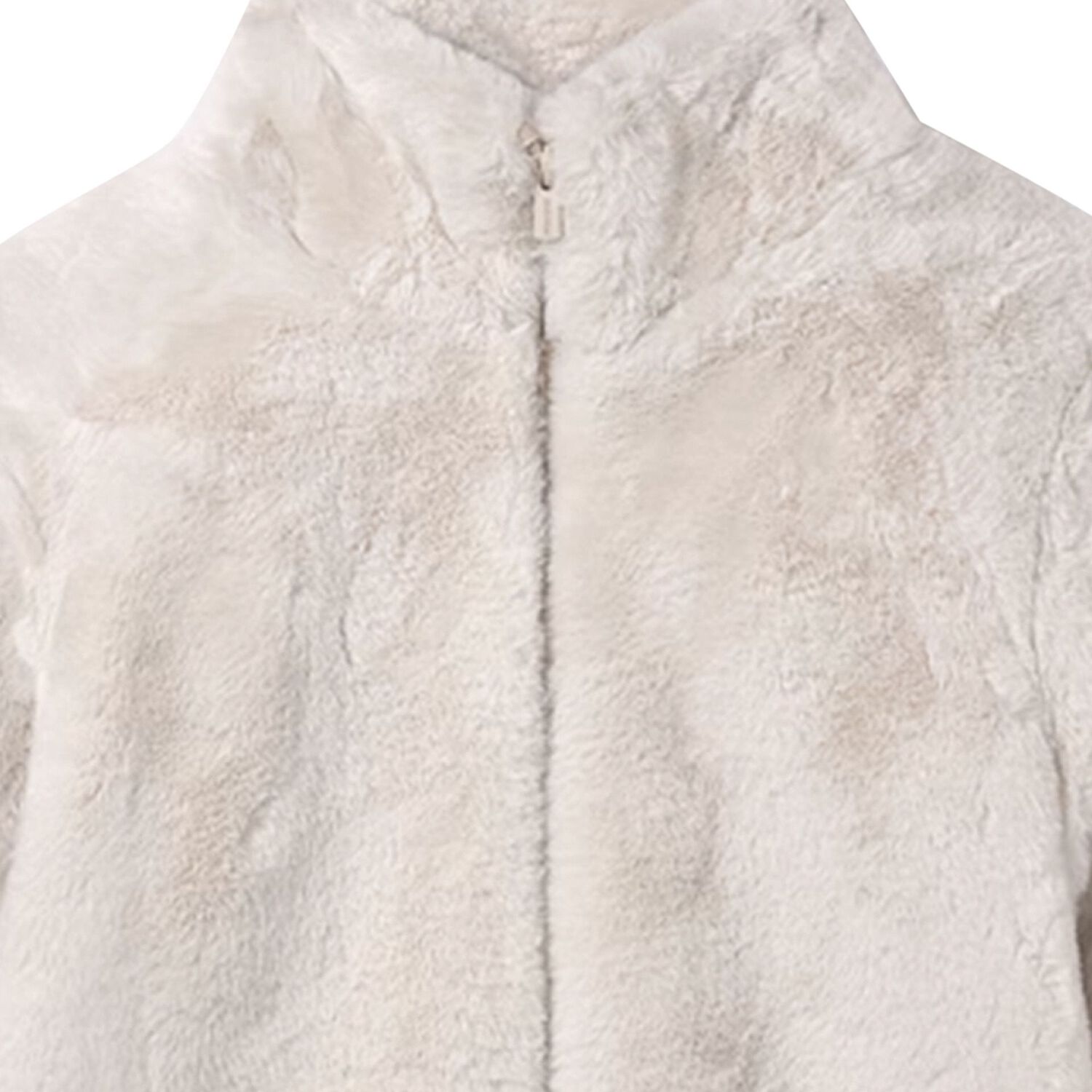 Girls Beige FauxFur Jacket, 1, hi-res