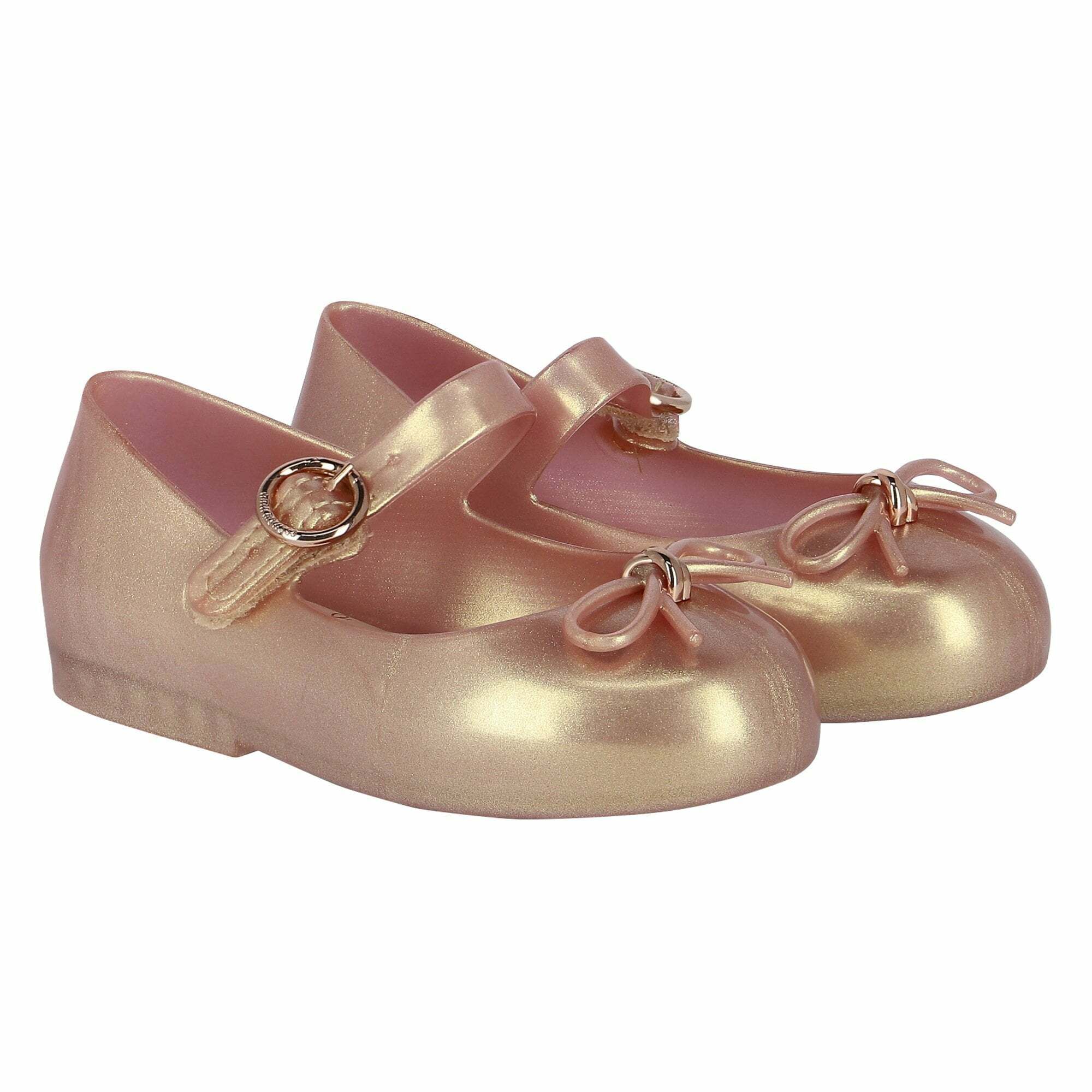 pink glitter jelly sandals