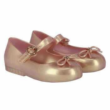 Younger Girls Pink Glitter Jelly Shoes