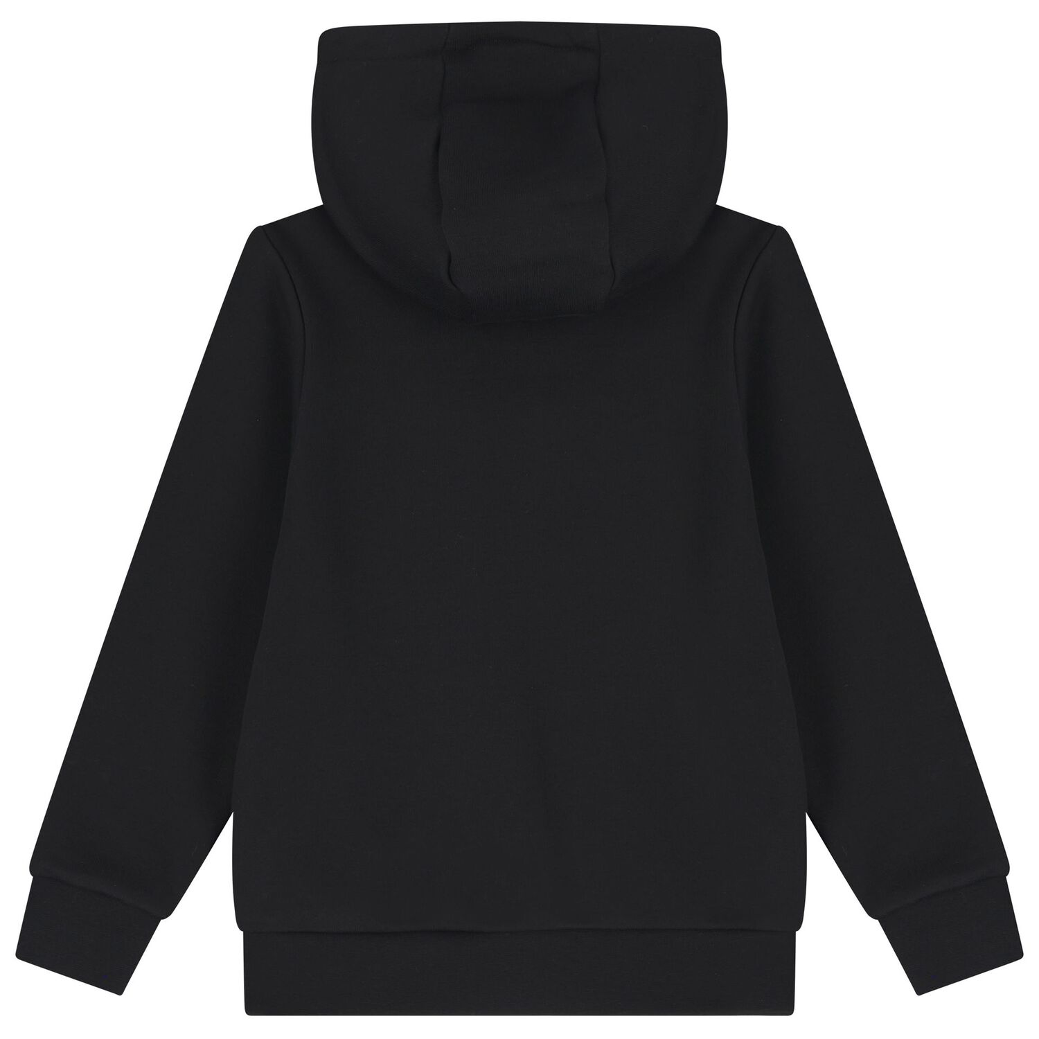 Boys Black Logo Hooded Zip Up Top, 3, hi-res