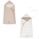 Ivory & Beige Hooded Reversible Baby Nest, 1, hi-res