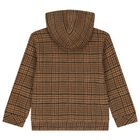 Boys Beige Polo Bear Hooded Top, 1, hi-res