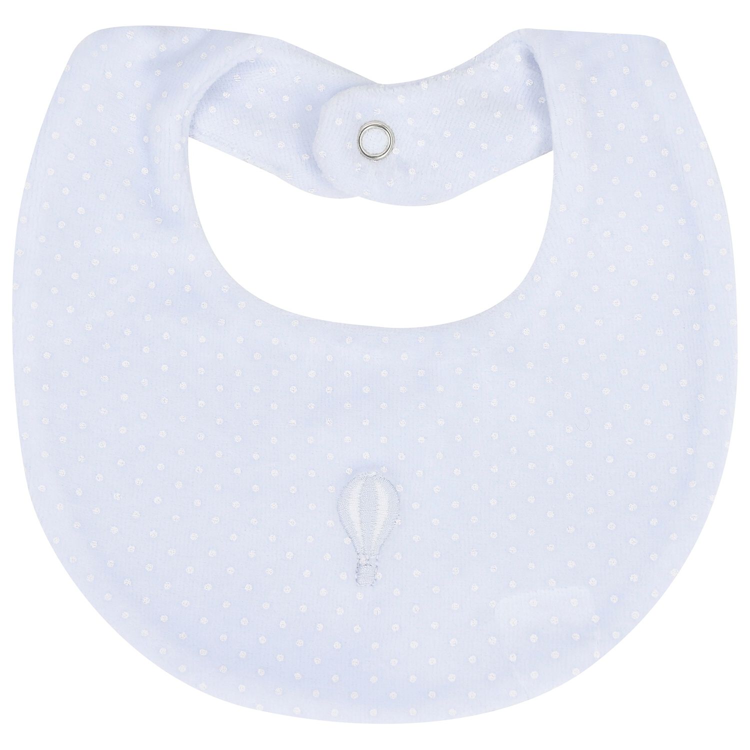 Baby Boys Blue Dots Bib, 1, hi-res