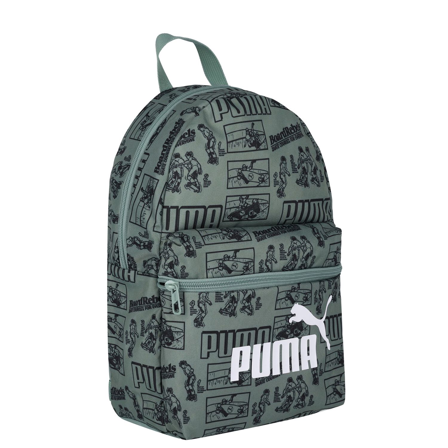 Boys Green Logo Backpack, 1, hi-res