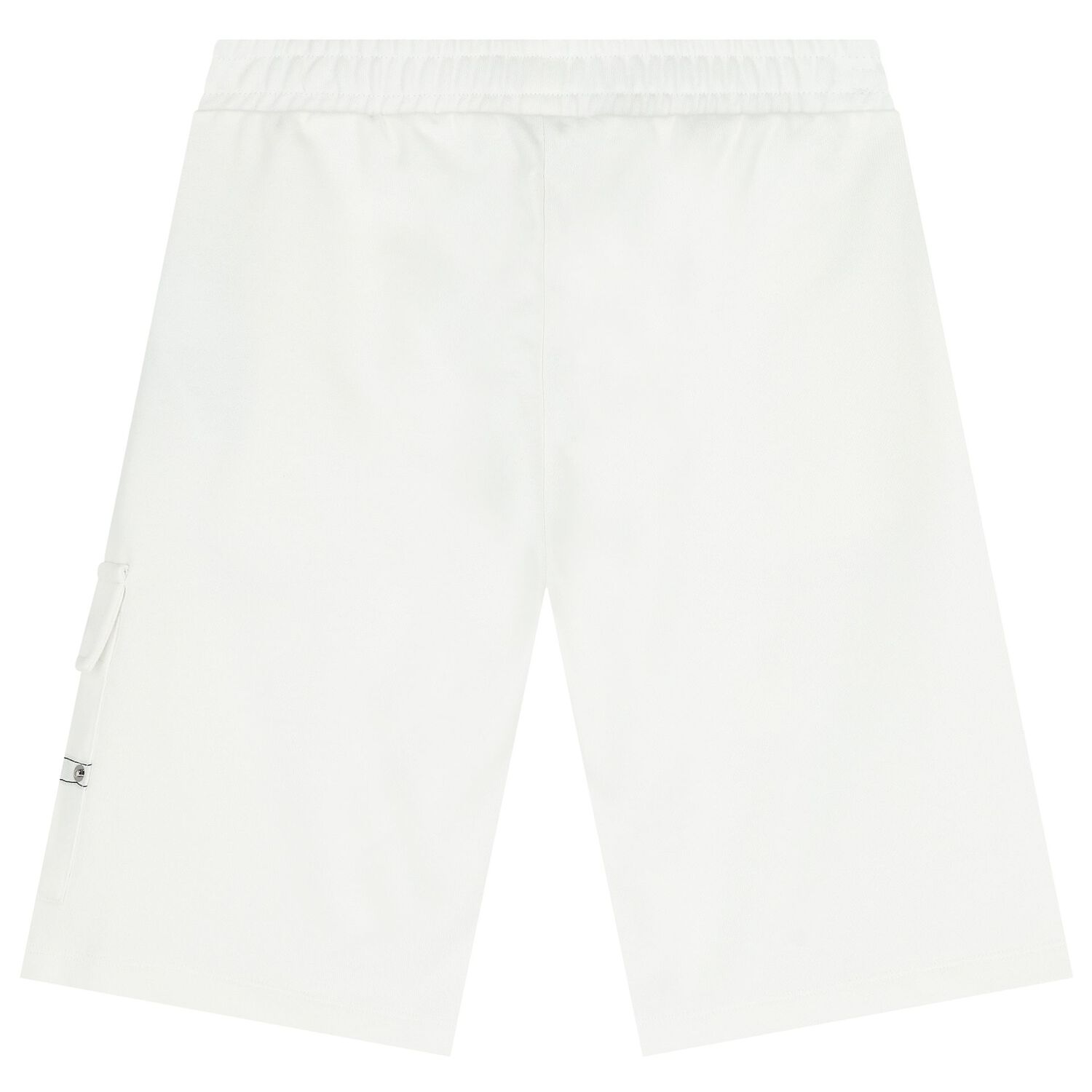 Boys White Logo Tape Shorts, 1, hi-res