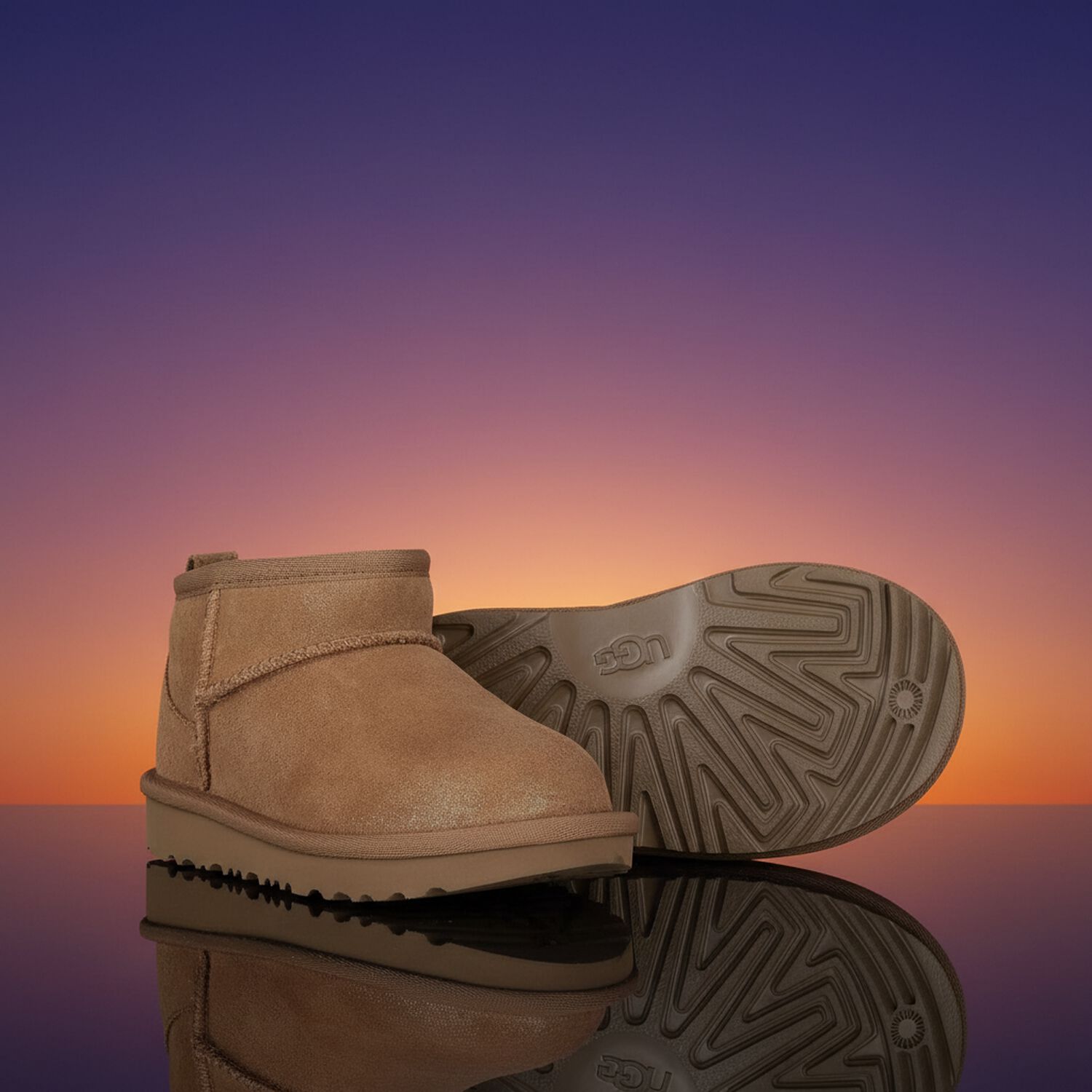 Younger Girls Chestnut Brown Classic Ultra Mini Suede Boots, 1, hi-res