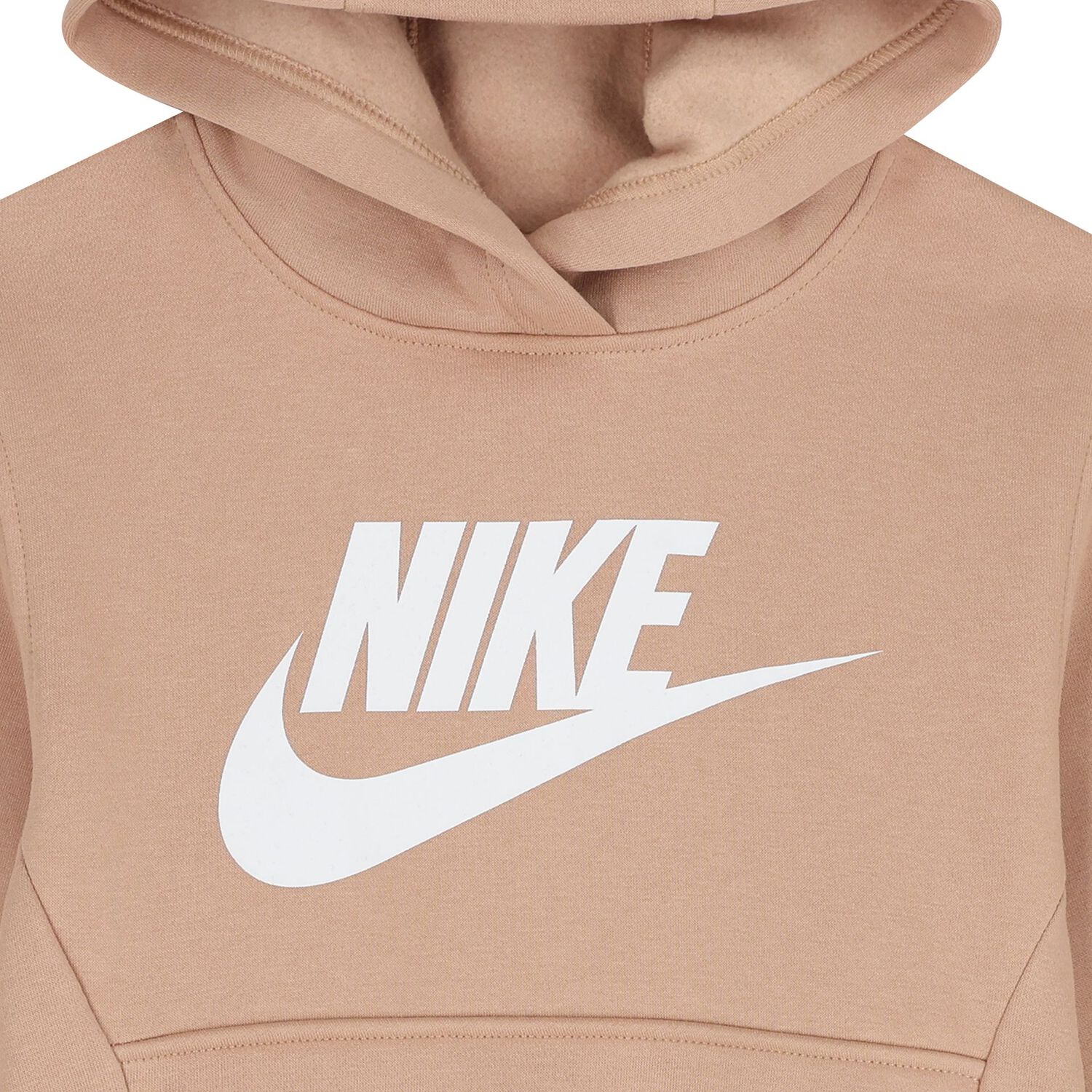 Beige Logo Hooded Top, 2, hi-res