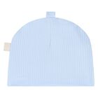 Baby Boys Ivory & Blue Bear Babysuit & Hat Gift Set, 3, hi-res