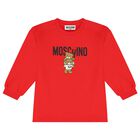 فستان بنات بشعار تيدى باللون الأحمر, 2, hi-res