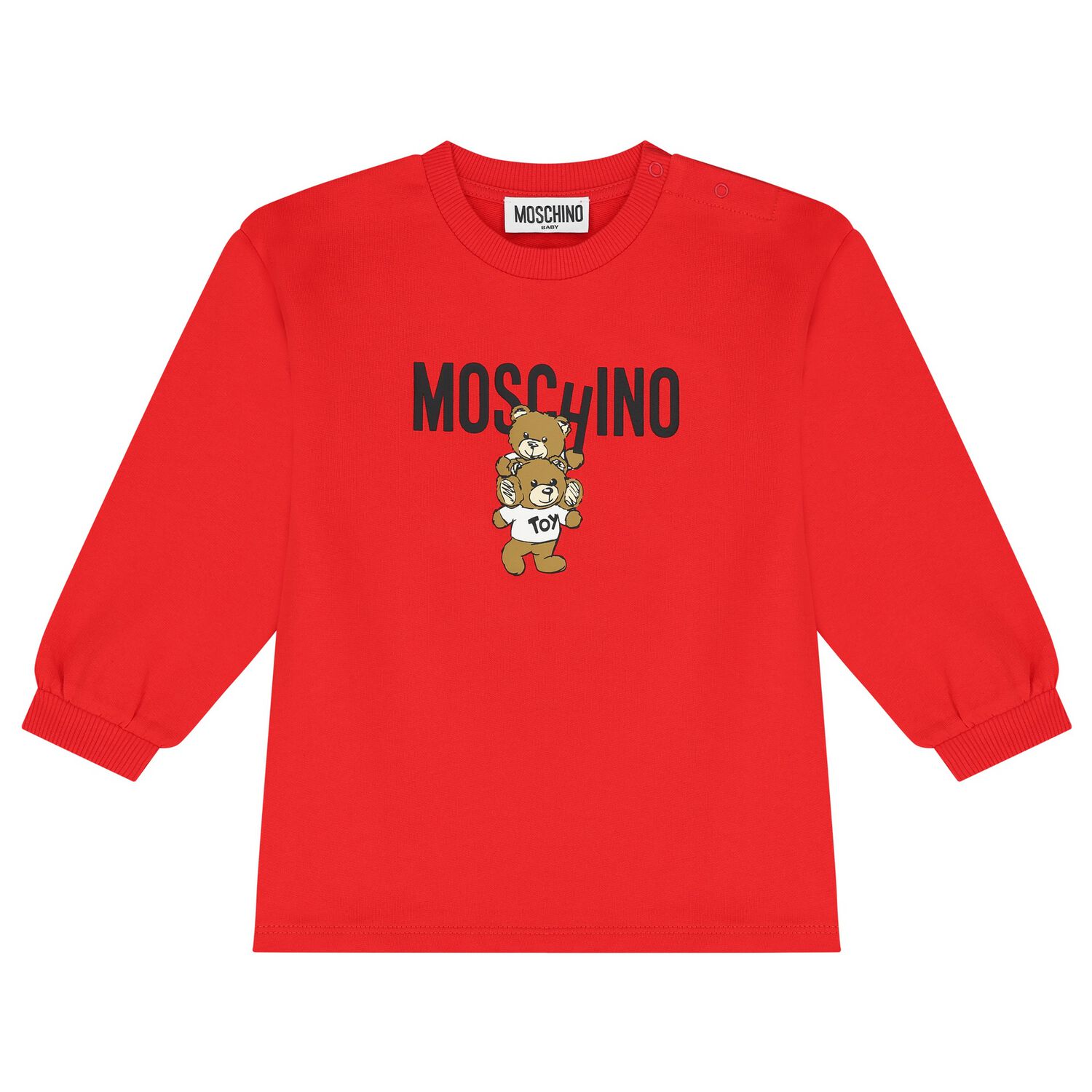 فستان بنات بشعار تيدى باللون الأحمر, 2, hi-res image number null