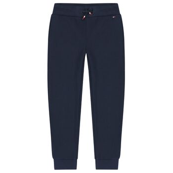 Boys Navy Blue Logo Joggers