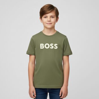 Boys Green Logo T-Shirt